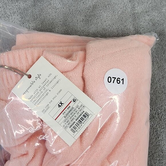 Womens A New Day Pink Pull on Shorts French Terry Mid Rise 5" Inseam Size 4X - Picture 8 of 8